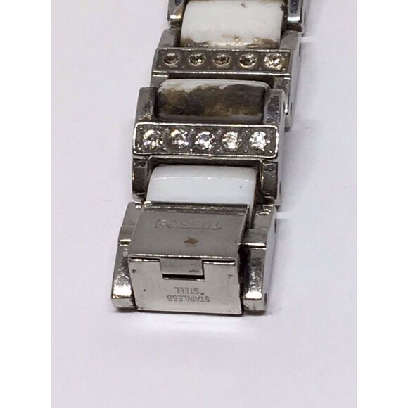 Authentic Fossil Watch Band Bracelet Links Case Use For Parts Used 15mm V780 - Picture 2 of 9